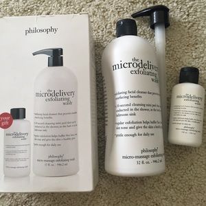 New Philosophy 32 Microdelivery exfoliating micro cleanser face wash pump bonus